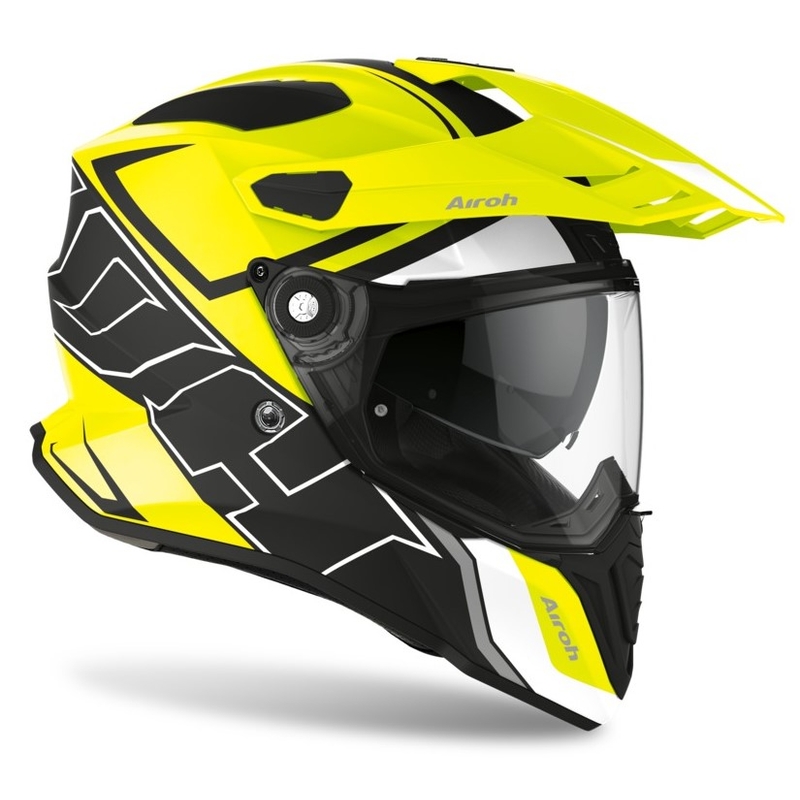 Enduro kask Airoh Commander Duo czarno-biało-fluo żółty