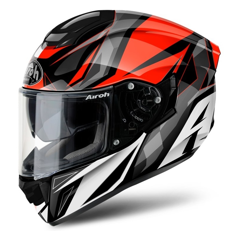 Integralny kask motocyklowy Airoh ST 501 Thunder czerwono-czarno-biało-szary