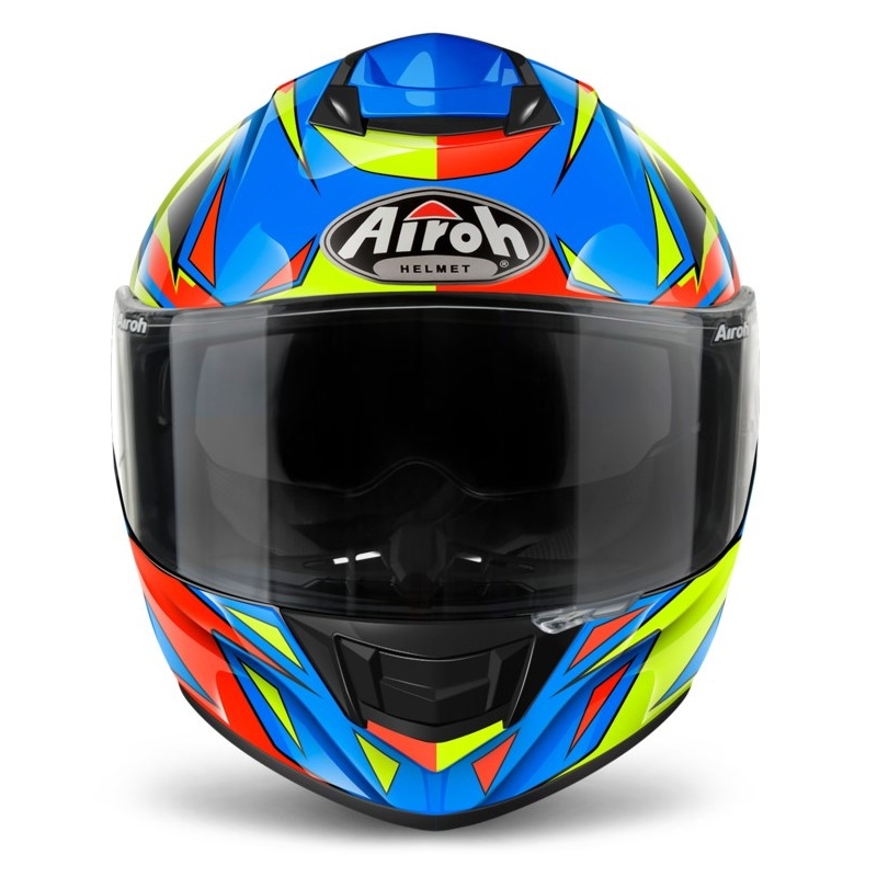 Integralny kask motocyklowy Airoh ST 501 Thunder niebiesko-żółto-czerwony