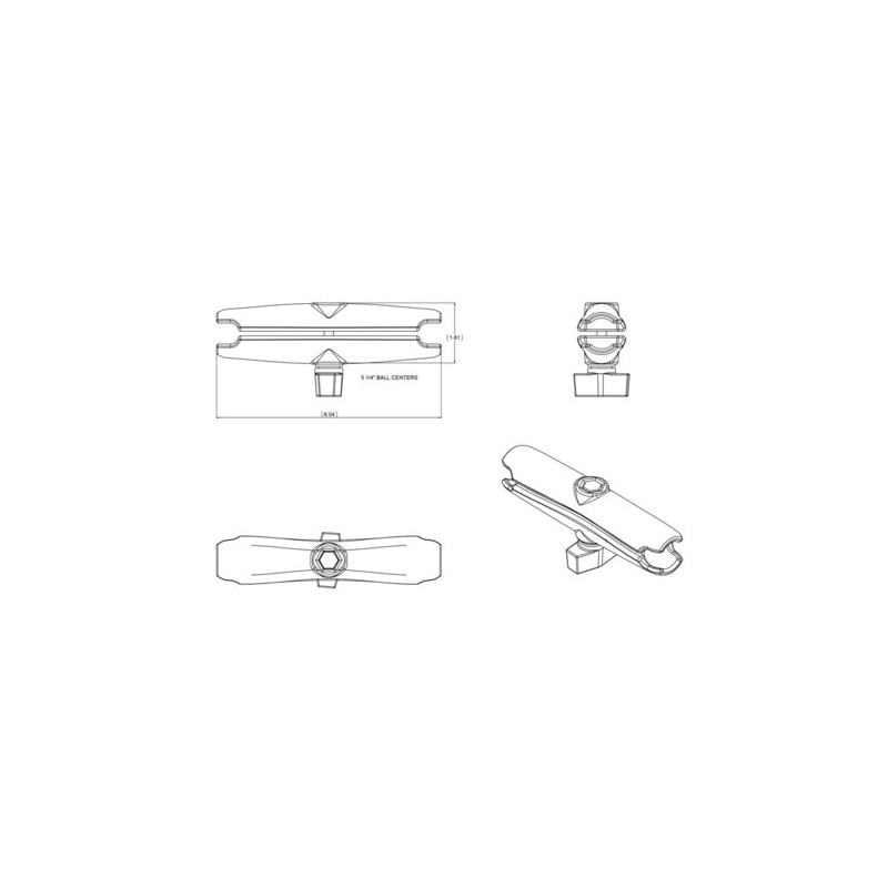 RAM Mounts dla 1" ball studs - 152 mm