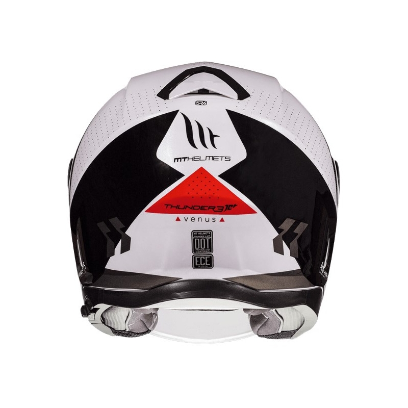 Otwarty kask motocyklowy MT Thunder 3 SV Venus czarno-biało-czerwony