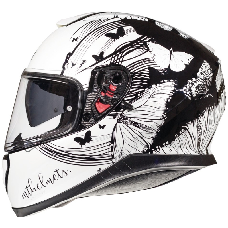 Damski integralny kask motocyklowy MT Thunder 3 SV Vlinder biało-czarny wyprzedaż