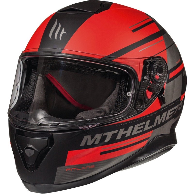 Integralny kask motocyklowy MT Thunder 3 SV Pitlane czarno-czerwony wyprzedaż