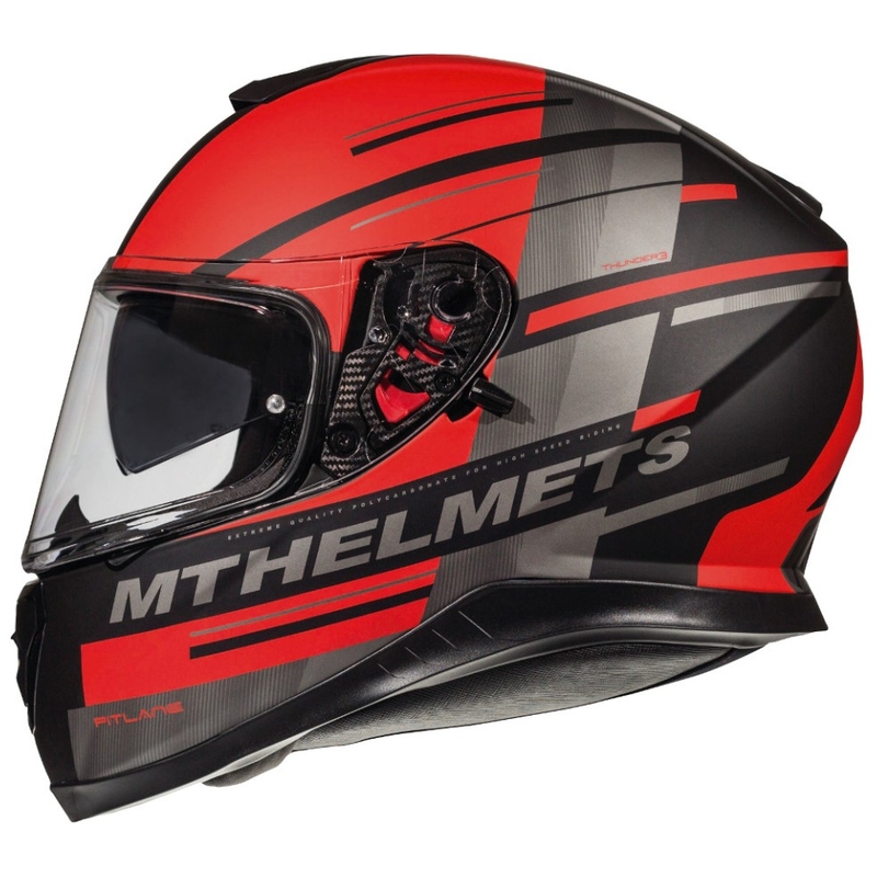 Integralny kask motocyklowy MT Thunder 3 SV Pitlane czarno-czerwony wyprzedaż