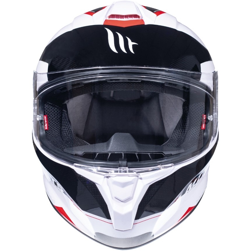 Integralny kask motocyklowy MT Targo Enjoy czarno-biało-czerwony