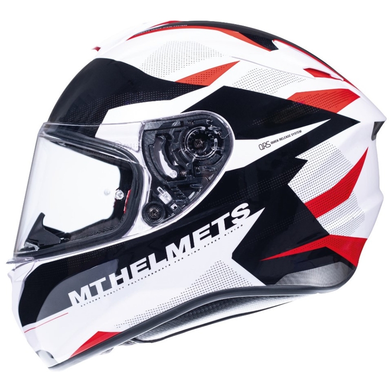 Integralny kask motocyklowy MT Targo Enjoy czarno-biało-czerwony