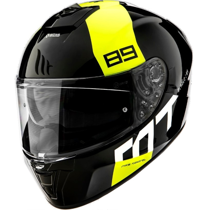 Integralny kask motocyklowy MT Blade 2 SV 89 czarno-biało-fluo żółty wyprzedaż