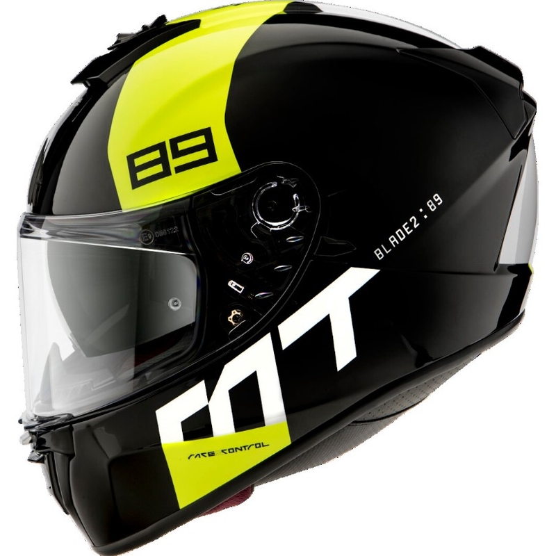 Integralny kask motocyklowy MT Blade 2 SV 89 czarno-biało-fluo żółty wyprzedaż