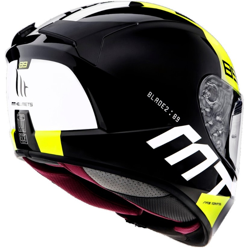 Integralny kask motocyklowy MT Blade 2 SV 89 czarno-biało-fluo żółty wyprzedaż