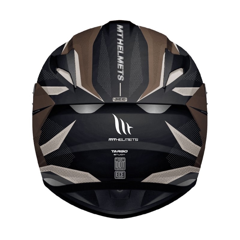 Integralny kask motocyklowy MT Targo Enjoy czarno-brązowy