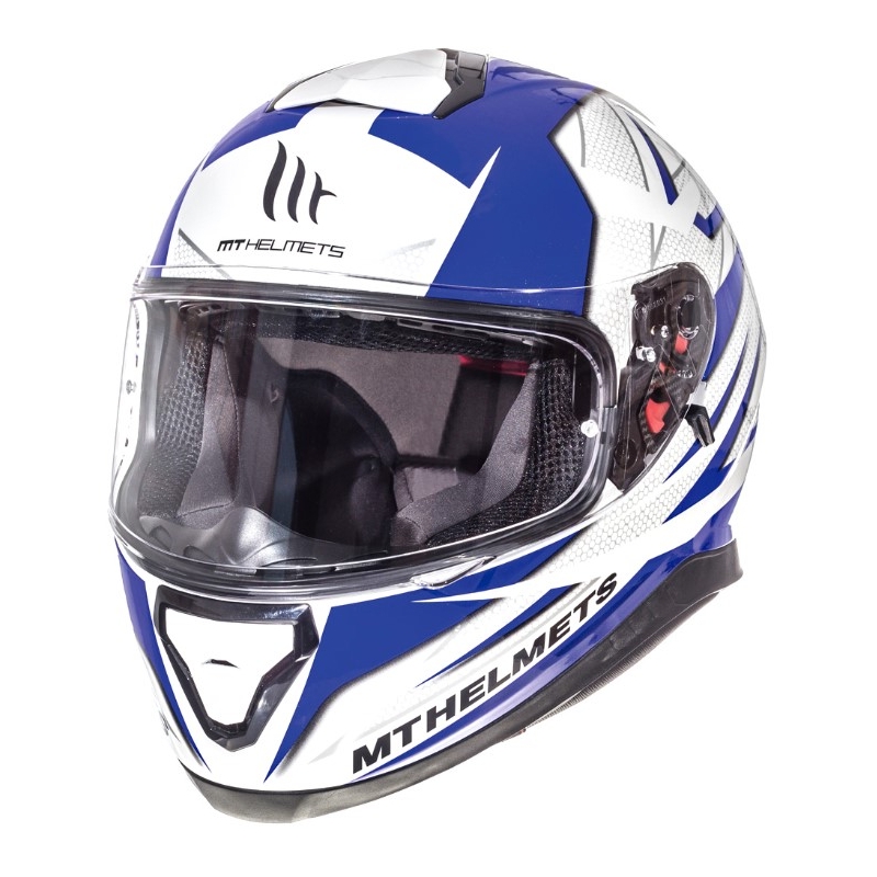 Integralny kask motocyklowy MT Thunder 3 Effect niebiesko-biały