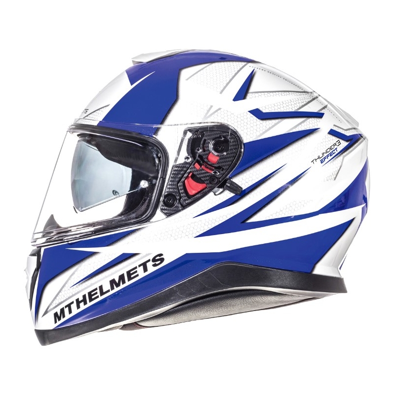 Integralny kask motocyklowy MT Thunder 3 Effect niebiesko-biały