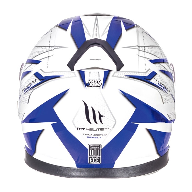 Integralny kask motocyklowy MT Thunder 3 Effect niebiesko-biały