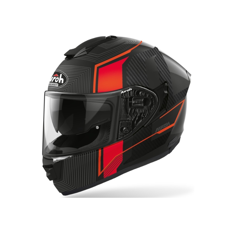 Integralny kask motocyklowy Airoh ST 501 Alpha czarno-szaro-czerwony wyprzedaż