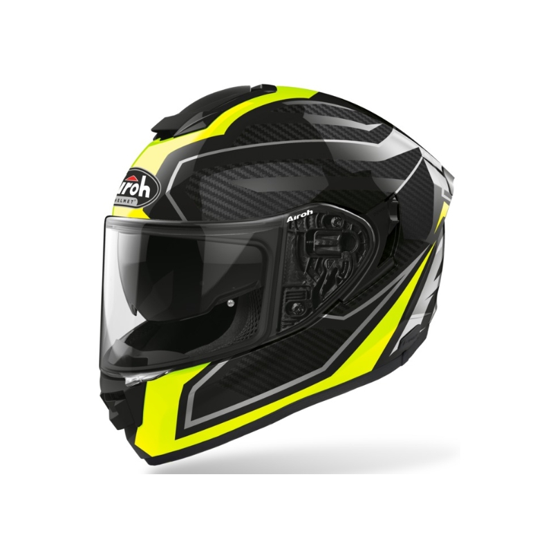 Integralny kask motocyklowy Airoh ST 501 Prime czarno-szaro-fluo żółty
