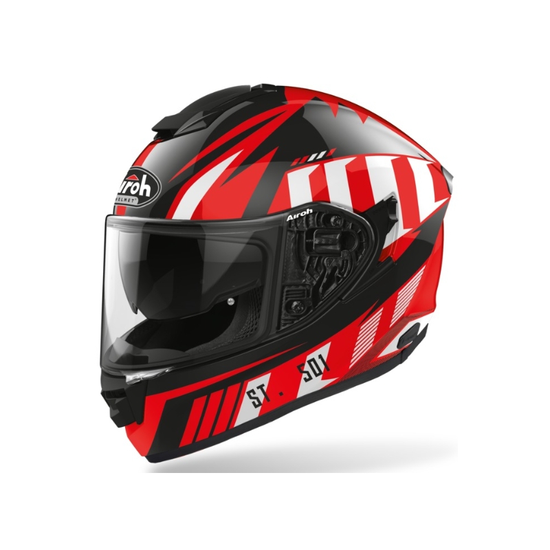 Integralny kask motocyklowy Airoh ST 501 Blade czarno-biało-czerwony wyprzedaż