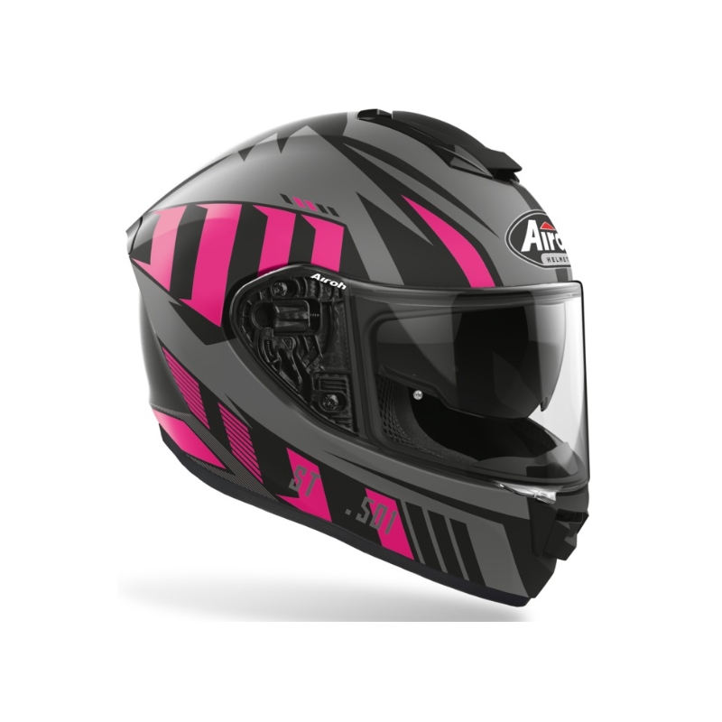 Damski integralny kask motocyklowy Airoh ST 501 Blade czarno-szaro-różowy wyprzedaż