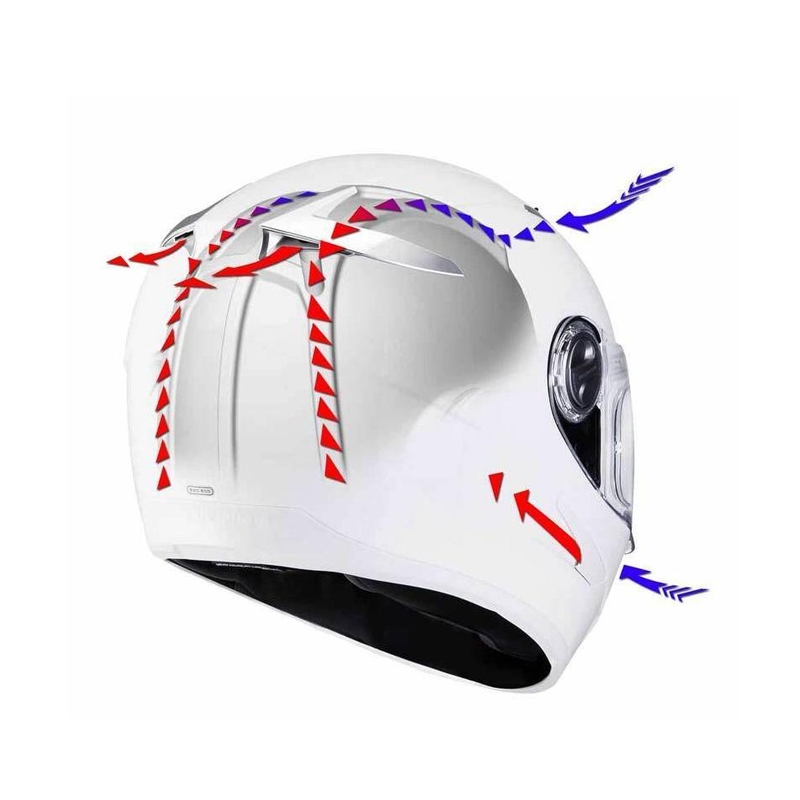 Motocykl kask integralny Scorpion Exo-500 AIR biało-czerwony