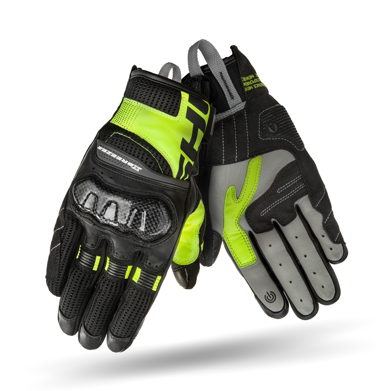 Rękawice motocyklowe Shima X-Breeze 2 czarno-fluo żółte