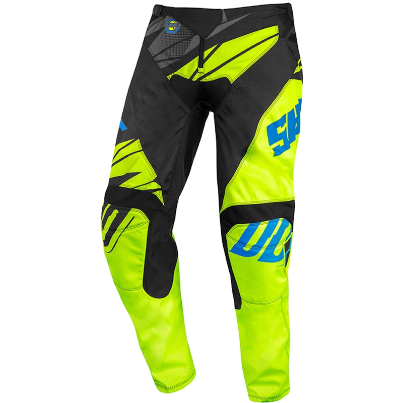Dziecięce motocrossowe spodnie Shot Devo Ventury czarno-niebiesko-fluo żółte wyprzedaż