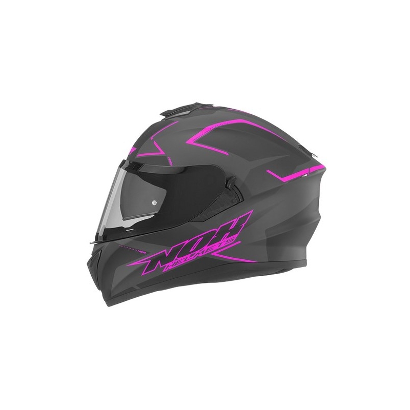 Integralny kask motocyklowy NOX N918 Hack czarno-różowy wyprzedaż