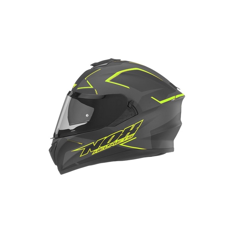 Integralny kask motocyklowy NOX N918 Hack czarno-fluo żółty wyprzedaż