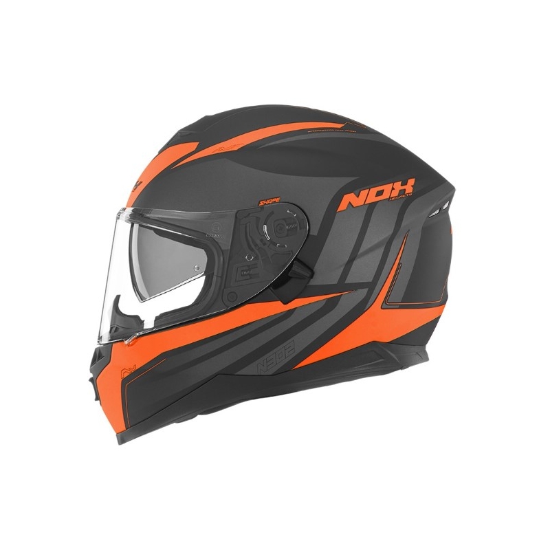 Integralny kask motocyklowy NOX N302 Shape czarno-pomarańczowy