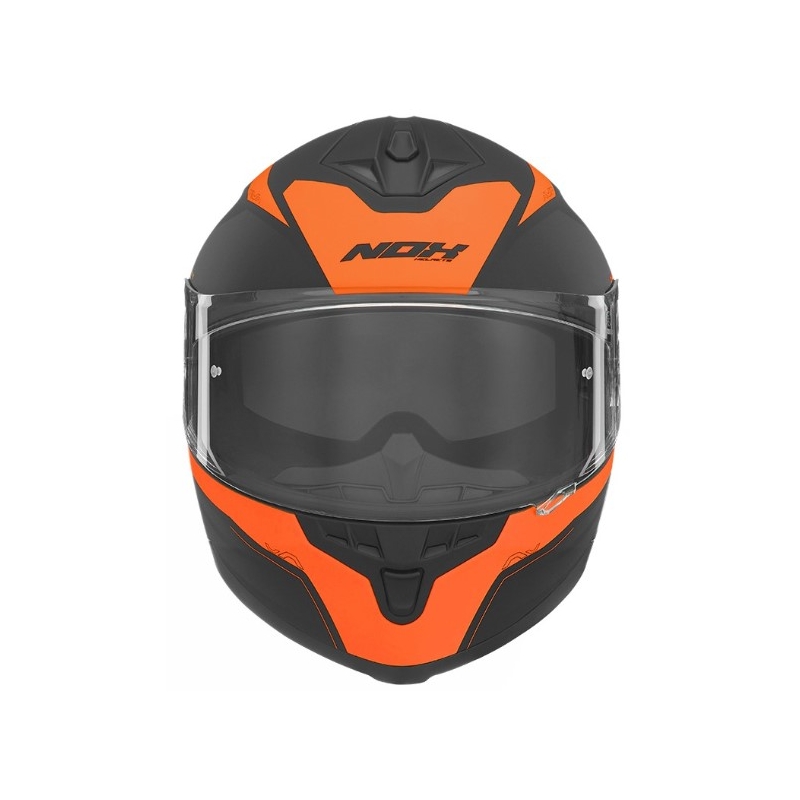 Integralny kask motocyklowy NOX N302 Shape czarno-pomarańczowy