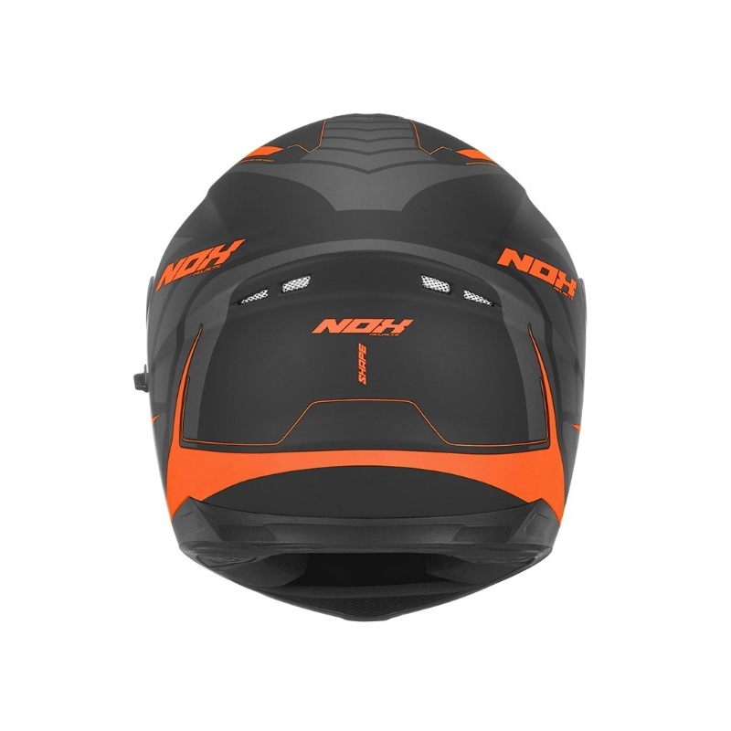 Integralny kask motocyklowy NOX N302 Shape czarno-pomarańczowy