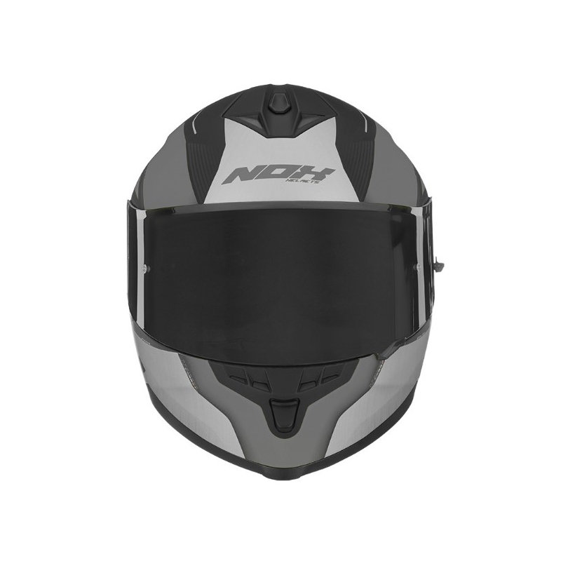 Integralny kask motocyklowy NOX N302 Strabus czarno-srebrny