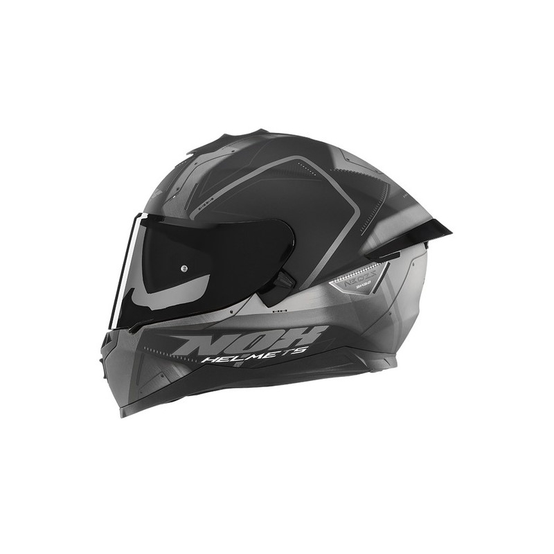 Integralny kask motocyklowy NOX N302S Guard czarno-srebrny wyprzedaż