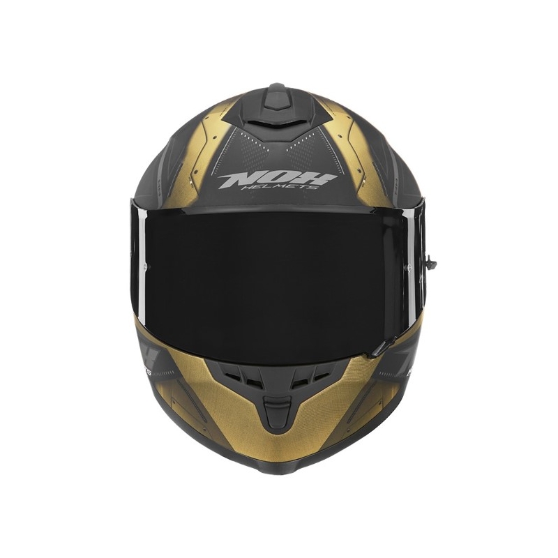 Integralny kask motocyklowy NOX N302S Guard czarno-złoty wyprzedaż