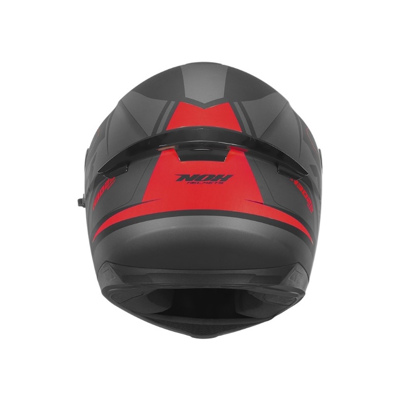 Integralny kask motocyklowy NOX N302S Quest czarno-szaro-czerwony