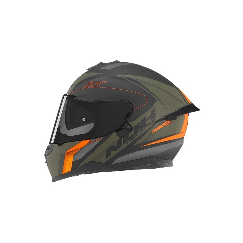 Integralny kask motocyklowy NOX N302S Quest czarno-zielono-pomarańczowy