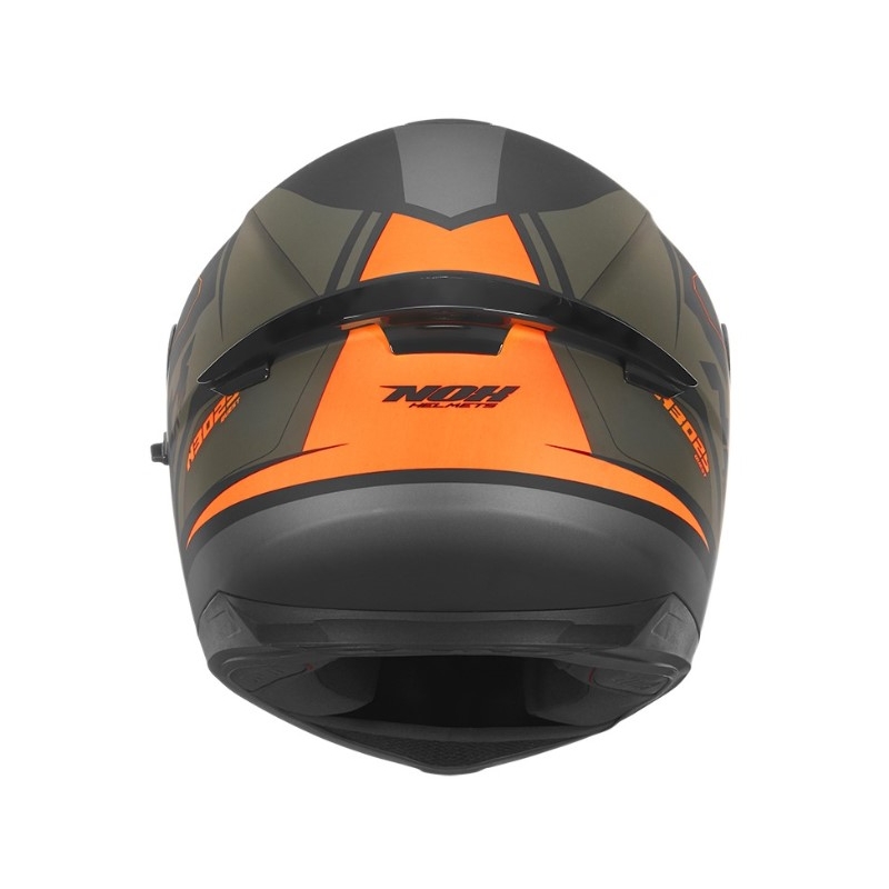 Integralny kask motocyklowy NOX N302S Quest czarno-zielono-pomarańczowy