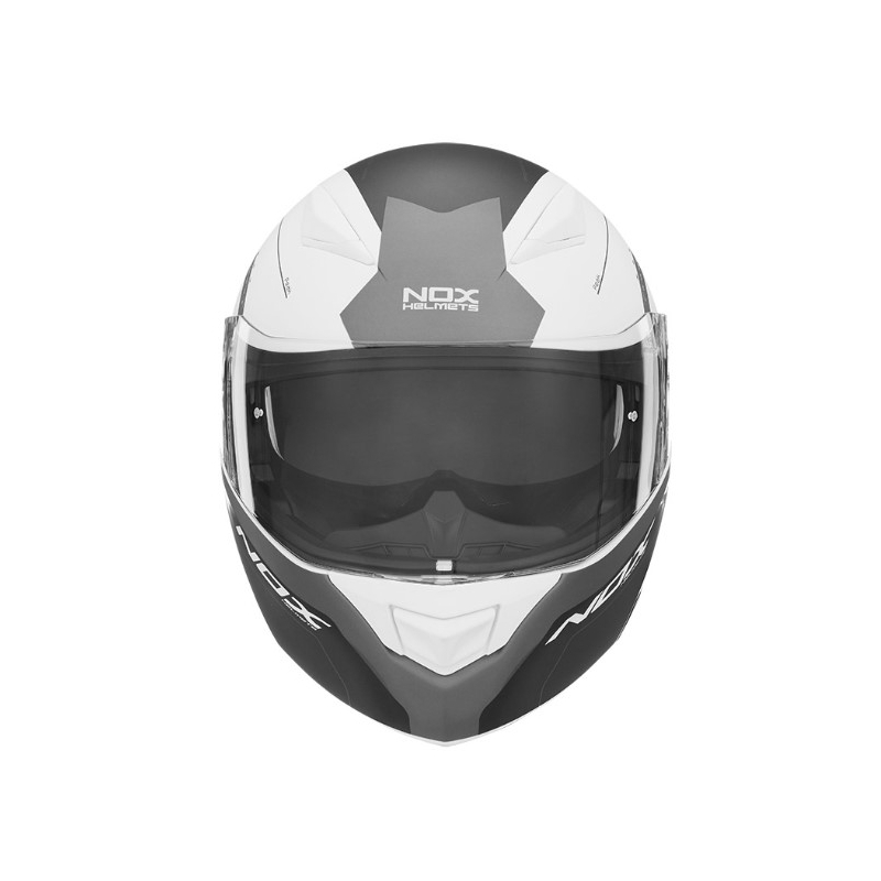 Szczękowy kask motocyklowy NOX N965 Peak biały wyprzedaż