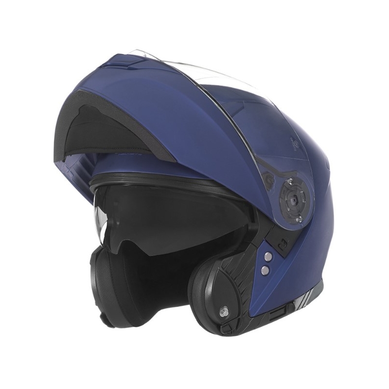 Szczękowy kask motocyklowy NOX N965 niebieski matowy