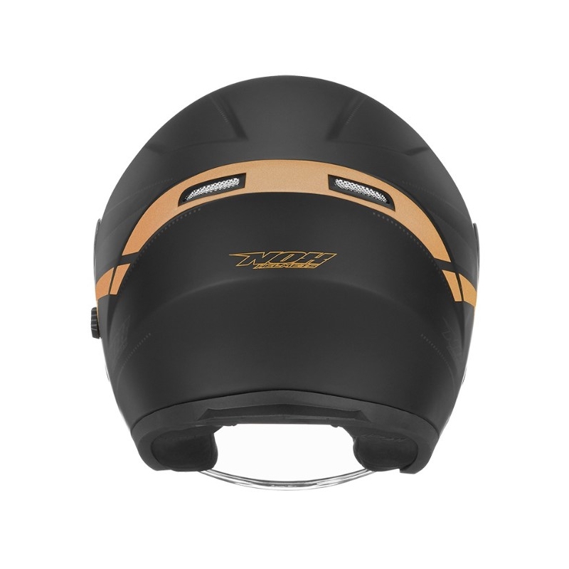 Otwarty kask motocyklowy NOX N127 Late czarno-brązowy wyprzedaż