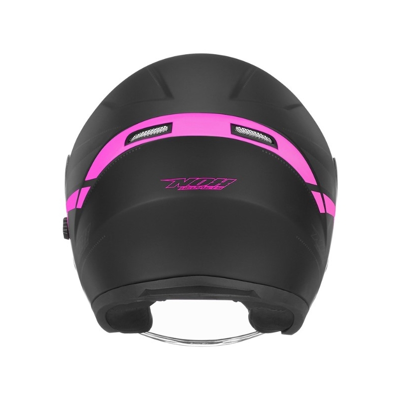 Otwarty kask motocyklowy NOX N127 Late czarno-różowy
