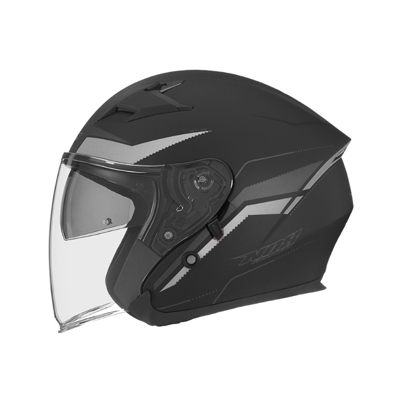 Otwarty kask motocyklowy NOX N127 Late czarno-srebrny wyprzedaż