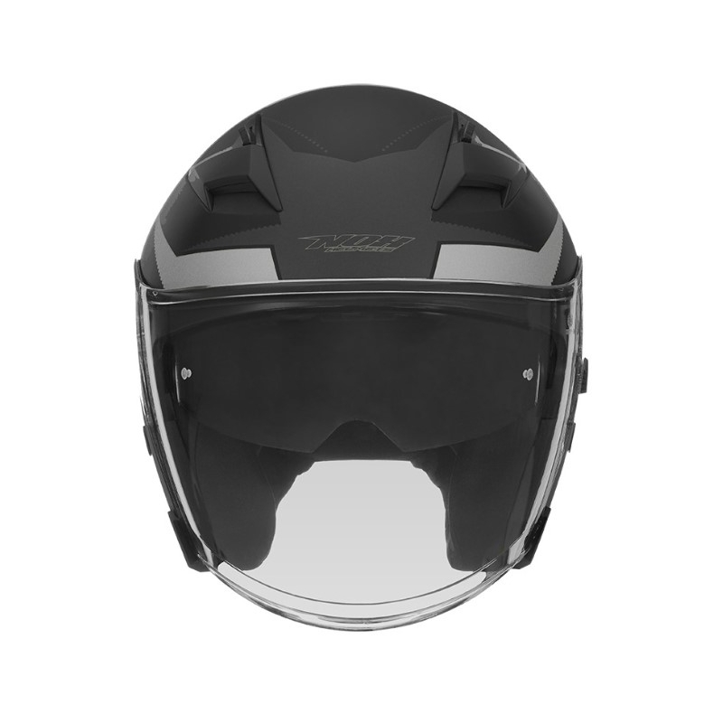 Otwarty kask motocyklowy NOX N127 Late czarno-srebrny wyprzedaż