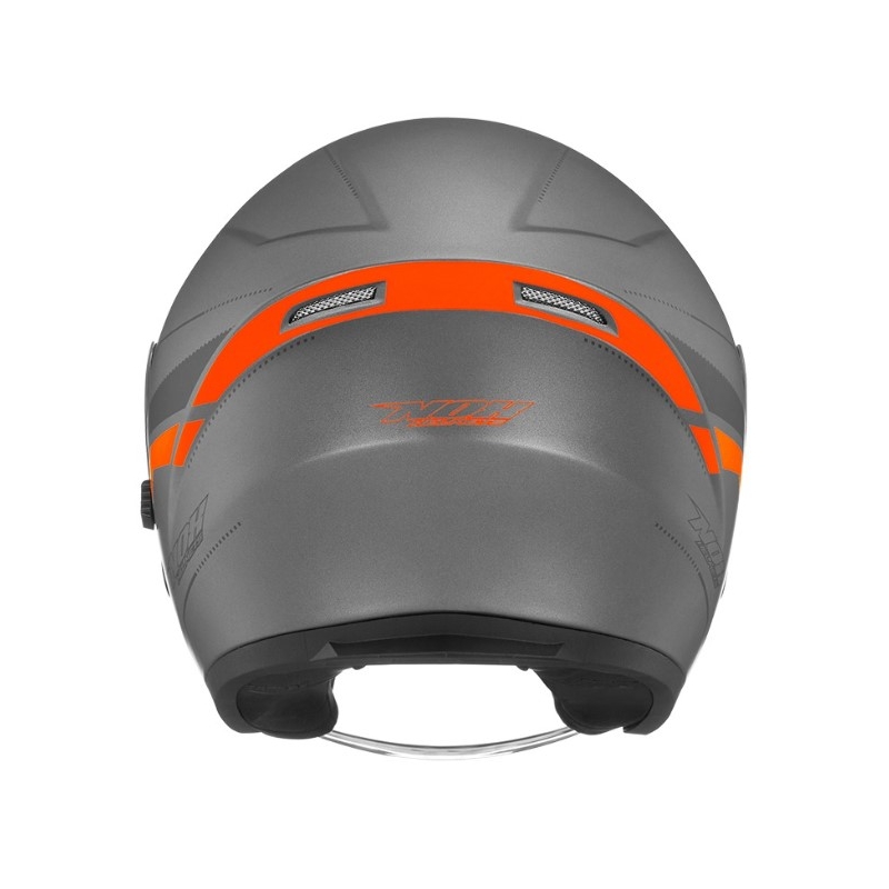 Otwarty kask motocyklowy NOX N127 Late srebrno-pomarańczowy wyprzedaż