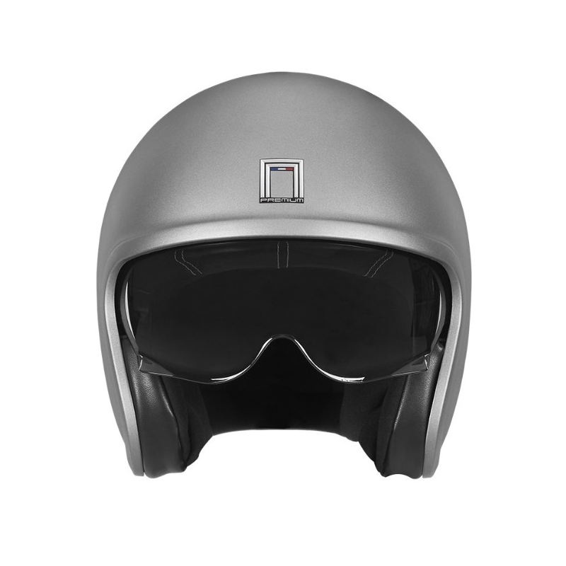 Otwarty kask motocyklowy NOX PREMIUM Next srebrny matowy wyprzedaż