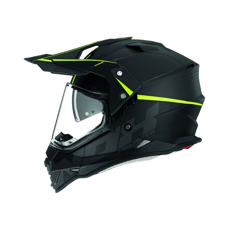 Enduro kask NOX N312 Crow czarno-fluo żółty wyprzedaż