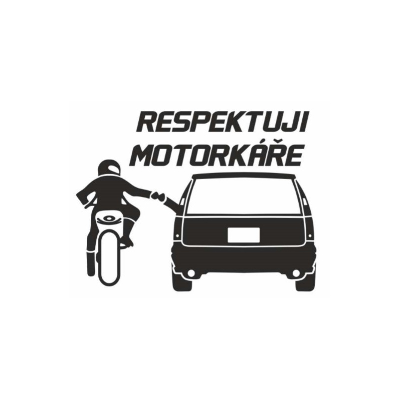 Szanuję rowerzystów naklejka