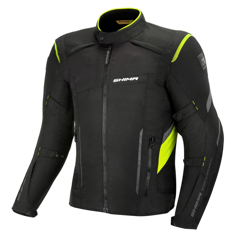Kurtka motocyklowa Shima Rush czarno-fluo żółta wyprzedaż