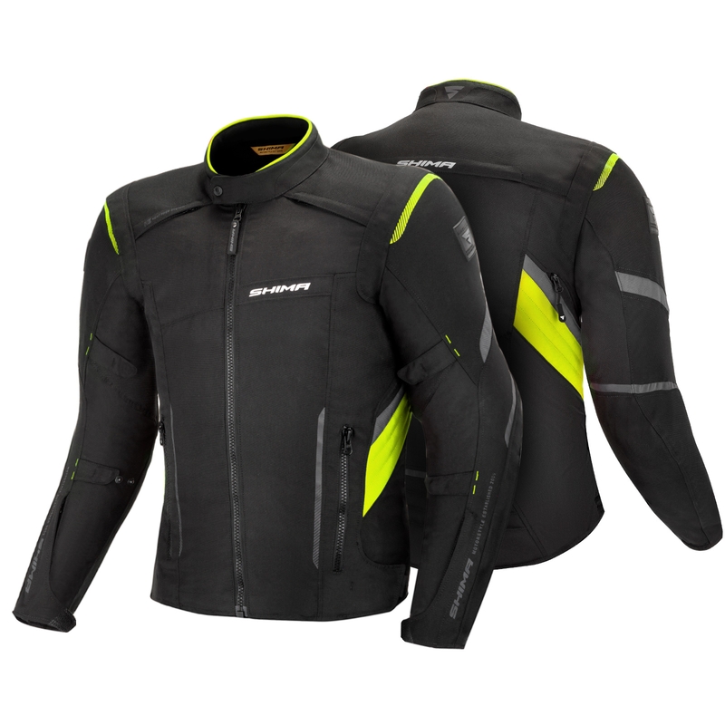 Kurtka motocyklowa Shima Rush czarno-fluo żółta wyprzedaż