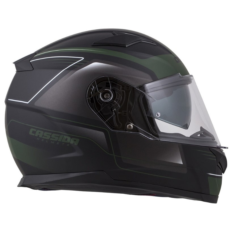Integralny kask motocyklowy Cassida Apex Fusion czarno-army zielony wyprzedaż