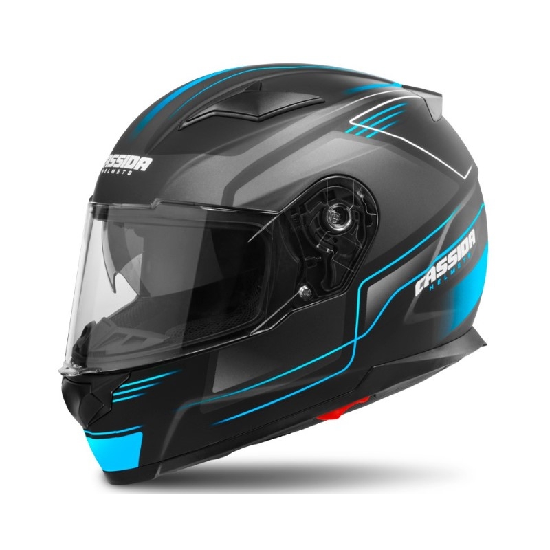 Integralny kask motocyklowy Cassida Apex Fusion czarno-niebieski