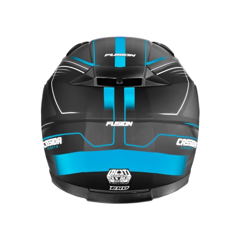 Integralny kask motocyklowy Cassida Apex Fusion czarno-niebieski
